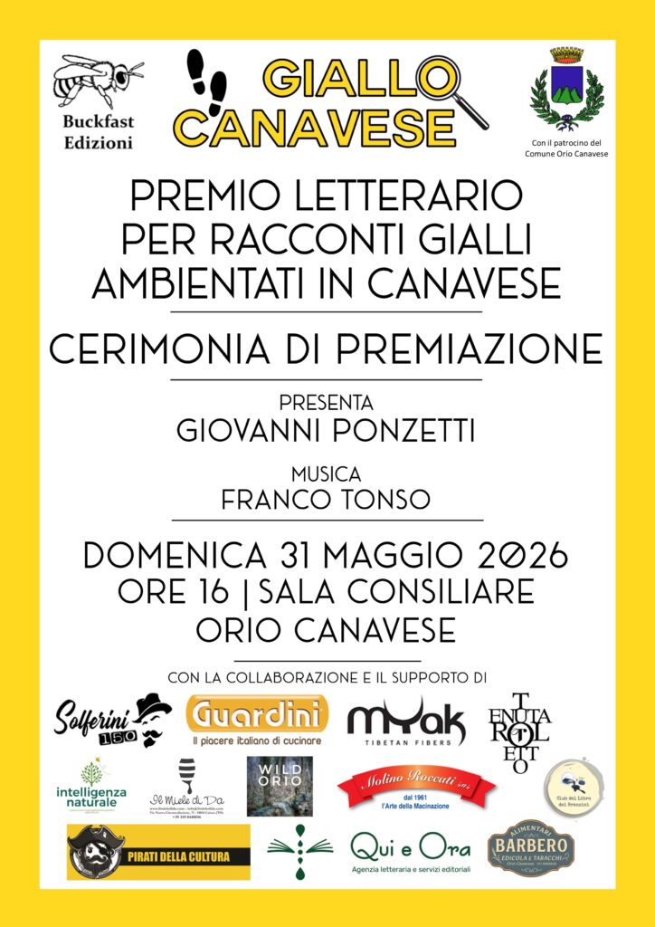 PREMIO LETTERARIO GIALLO CANAVESE BUCKFAST EDIZIONI